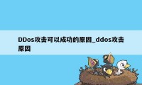 DDos攻击可以成功的原因_ddos攻击原因