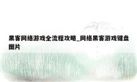 黑客网络游戏全流程攻略_网络黑客游戏键盘图片