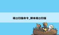 端口扫描命令_脚本端口扫描