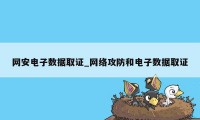 网安电子数据取证_网络攻防和电子数据取证