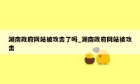 湖南政府网站被攻击了吗_湖南政府网站被攻击