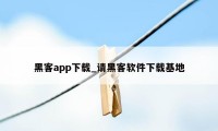 黑客app下载_请黑客软件下载基地