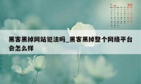 黑客黑掉网站犯法吗_黑客黑掉整个网络平台会怎么样