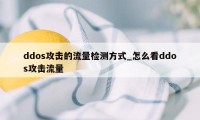 ddos攻击的流量检测方式_怎么看ddos攻击流量