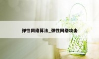 弹性网络算法_弹性网络攻击