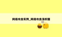 网络攻击实例_网络攻击浅析图